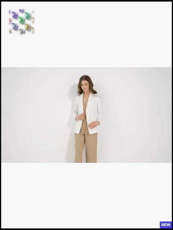 Long Sleeve Knit Blazer Stretchy Skinny Fit Work Office Casual Chic - Picture 7 of 7